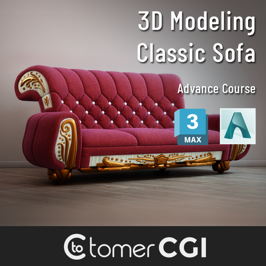 3D Modeling Classic Sofa - Advanced Course